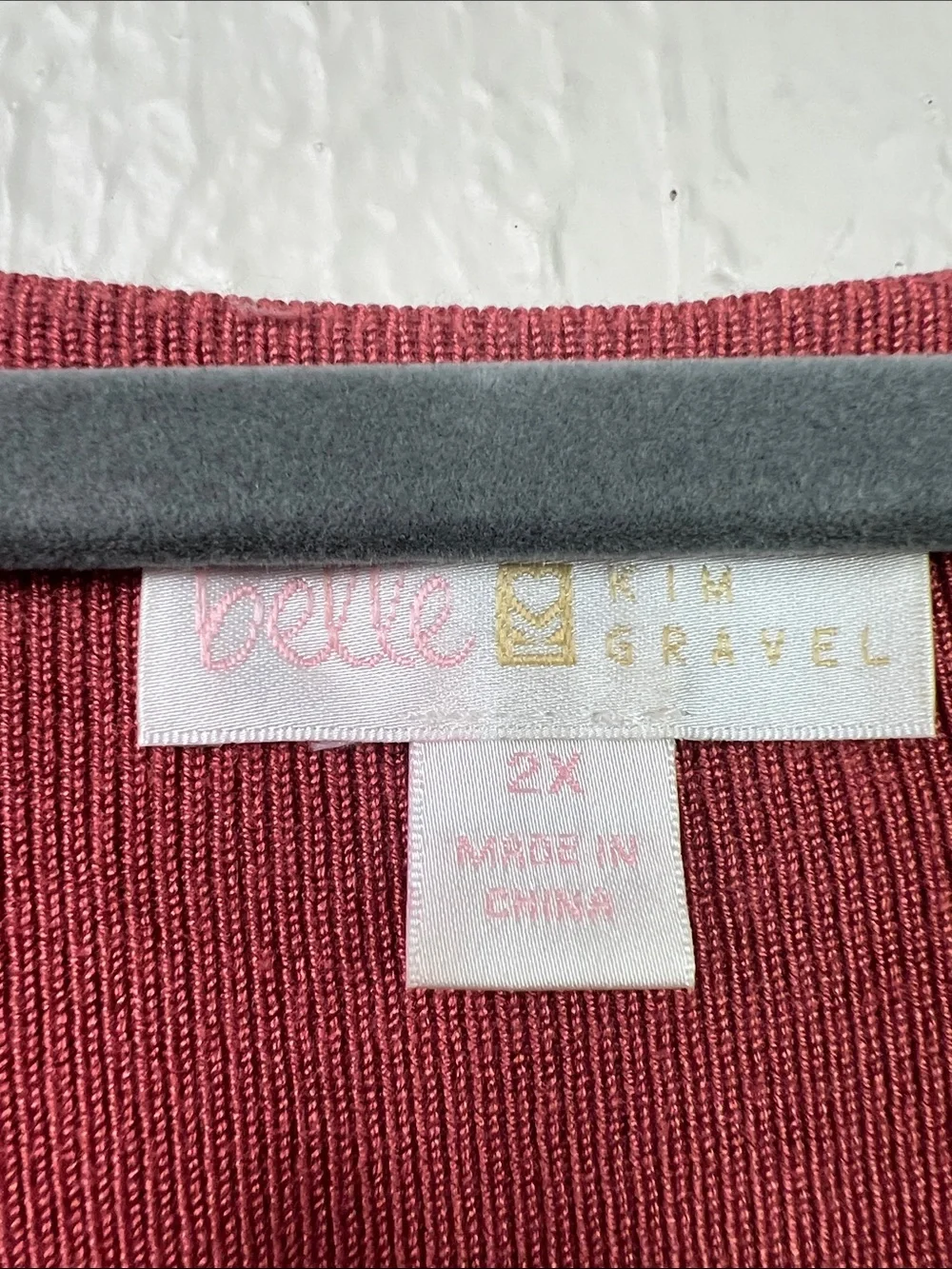 Belle Kim Gravel Mauve Open Front 3/4 Tie Sleeve Long Cardigan Sweater 2X